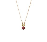 Kette mit Anhänger ELLI PREMIUM "Halskette Anhänger Peridot Rot 925 Sterling Silber vergoldet" Gr. 45, gold, Halsketten, Damen, Silber 925 (Sterlingsilber) (94865853-45) gold