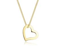Kette mit Anhänger ELLI PREMIUM "Herz Liebe Filigran 375 Gelbgold" Halsketten Gr. 45, Gelbgold 375, Länge: 45 cm, goldfarben (gold) Damen Ketten mit Anhänger (459591-0)