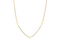 Kette mit Anhänger ELLI PREMIUM "Plättchen Kreis Rund Coin Boho 375 Gelbgold", gold, Halsketten, Damen, 42, ohne Stein, Gelbgold 375, L: 42 (91529547-0) gold