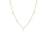 Elli, Halskette Erbskette Sterne Astro Halbmond Trend 925 Silber in gold, Schmuck für Damen Gr. 40 cm