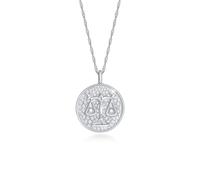 Kette mit Anhänger ELLI "Sternzeichen Waage Astro Münze Antik 925 Silber", silber, Halsketten, Damen, 45, ohne Stein, Silber 925 (Sterlingsilber), L: 45, Kette mit Anhänger (83764430-0)