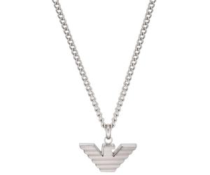 Kette mit Anhänger EMPORIO ARMANI "Schmuck Geschenk Edelstahl Halskette ESSENTIAL", silber (edelstahlfarben), Halsketten, Damen, Edelstahl, L: 52,5 (20850342-0) edelstahlfarben