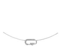 Kette mit Anhänger EMPORIO ARMANI, metallfarben, kristallweiß, Halsketten, Damen, Metall, L: 45, mit Zirkonia (synth.) (49777007-0) metallfarben, kristallweiß