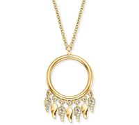 Kette mit Anhänger ENGELSRUFER "Flying Wings", gold (gelbgoldfarben, kristallweiß), Halsketten, Damen, Silber 925 (Sterlingsilber), L: 50 B: 1,42mm, mit Zirkonia (synth.), B:1,42mm (48786964-0) gelbgo