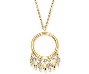 Kette mit Anhänger ENGELSRUFER "Flying Wings", gold (gelbgoldfarben, kristallweiß), Halsketten, Damen, Silber 925 (Sterlingsilber), L: 50 B: 1,42mm, mit Zirkonia (synth.), B:1,42mm (48786964-0) gelbgo