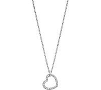 Kette mit Anhänger ENGELSRUFER "Herz", silber (silberfarben, kristallweiß), Halsketten, Damen, Silber 925 (Sterlingsilber), L: 44 B: 1,33mm, Made in Germany - mit Zirkonia (synth.), B:1,33mm (36124521