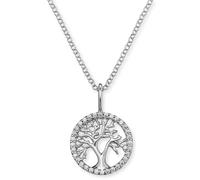 Kette mit Anhänger ENGELSRUFER "Kette Lebensbaum", silber (silberfarben), Halsketten, Damen, Silber 925 (Sterlingsilber), L: 44, mit Zirkonia (synth.) (75466950-0) silberfarben
