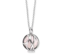 Engelsrufer Damen Halskette aus Sterling Silber und Rosenquarz Kraftstein Kugel Anhänger - Karabinerverschluss - in drei Längen verstellbar - nickelfrei