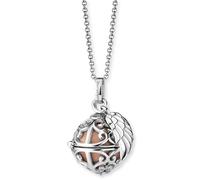 Kette mit Anhänger ENGELSRUFER "Schmuck Geschenk Engelsrufer Relaunch mit Flügelanhänger" Gr. XS, rosa (silberfarben, perlmuttfarben, rosa), Halsketten, Damen, XS, Messing Silber 925 (Sterlingsilber),