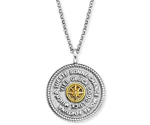 Kette mit Anhänger ENGELSRUFER "Talisman Bicolor", gold (silberfarben, gelbgoldfarben), Halsketten, Damen, Silber 925 (Sterlingsilber), L: 60 B: 1,42mm, B:1,42mm (68986331-0) silberfarben, gelbgoldfar