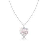 Kette mit Anhänger ENGELSRUFER "With love KETTE LEBENSBAUM HERZ", rosa (silber, 925, goldfarben, roségoldfarben), Halsketten, Damen, Silber 925 (Sterlingsilber), L: 50 (657409-0) silber, 925, goldfarb