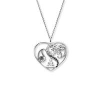 Engelsrufer ERN-YIYAHEART-26-ZI Kette Herz Silber mit Zirkonia Yin Yang Symbol - 42 + 4 + 4 cm