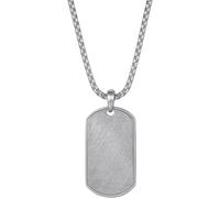 Kette mit Anhänger FIRETTI "Schmuck Geschenk Edelstahl Halsschmuck Halskette Dog Tag Ice", silber (edelstahlfarben), Halsketten, Herren, Edelstahl, L: 65 (84109969-0) edelstahlfarben