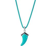 Kette mit Anhänger FIRETTI "Schmuck Geschenk Edelstahl Halsschmuck Halskette Teeth Zahn", blau (türkis, edelstahlfarben,schwarz), Halsketten, Damen, Edelstahl, L: 55, mit Zirkonia (synth.) (65924822-0