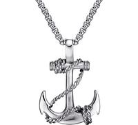 Kette mit Anhänger FIRETTI "Schmuck Geschenk Edelstahl Halsschmuck Halskette Venezianerkette Anker", silber (edelstahlfarben), Halsketten, Damen, Edelstahl, L: 55 (44516922-0) edelstahlfarben