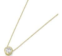 Kette mit Anhänger FIRETTI "Schmuck Geschenk Gold 375 Halsschmuck Halskette Goldkette Ankerkette", gelb (gelbgold, 375), Halsketten, Damen, Gelbgold 375, L: 45, mit Zirkonia (synth.) (349247-0) gelbgo