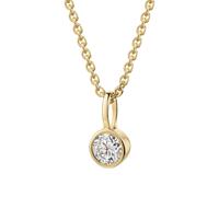 Kette mit Anhänger FIRETTI "Schmuck Geschenk Silber 925 Halskette Anhänger Solitär Lab Grown", gelbgoldfarben, Halsketten, Damen, 0,2, Diamanten Silber 925 (Sterlingsilber), L: 45 B: 1,1mm, Diamanten,