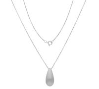 Kette mit Anhänger FIRETTI "Schmuck Geschenk Silber 925 Halskette Ankerkette Tropfen", silberfarben, Halsketten, Damen, Silber 925 (Sterlingsilber), L: 45 B: 1mm, B:1mm (23231213-0) silberfarben