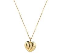 Kette mit Anhänger FIRETTI "Schmuck Geschenk Silber 925 Halsschmuck Halskette Ankerkette Herz", gold (gelbgoldfarben), Halsketten, Damen, Silber 925 (Sterlingsilber), L: 45 B: 1,1mm, B:1,1mm (73510337