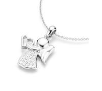 Kette mit Anhänger FIRETTI "Schmuck Geschenk Silber 925 Halsschmuck Halskette Ankerkette Herz", silber (silberfarben), Halsketten, Damen, Silber 925 (Sterlingsilber), L: 45, mit Zirkonia (synth.) (725