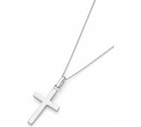 Kette mit Anhänger FIRETTI "Schmuck Geschenk Silber 925 Halsschmuck Halskette Ankerkette Kreuz", silber (silber, 925), Halsketten, Damen, Silber 925 (Sterlingsilber), L: 45 (515082-0) silber, 925