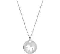 Kette mit Anhänger FIRETTI "Schmuck Geschenk Silber 925 Halsschmuck Halskette Ankerkette Pferd", silber (silberfarben), Halsketten, Damen, Silber 925 (Sterlingsilber), L: 45 B: 1mm, B:1mm (42288738-0)