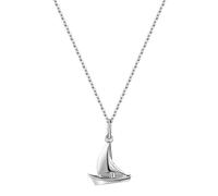 Kette mit Anhänger FIRETTI "Schmuck Geschenk Silber 925 Halsschmuck Halskette Ankerkette Schiff", silberfarben, Halsketten, Herren, Silber 925 (Sterlingsilber), L: 45 B: 1,1mm, B:1,1mm (15354118-0) si
