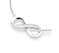 Kette mit Anhänger FIRETTI "Schmuck Geschenk Silber 925 Halsschmuck Halskette Ankerkette", silber (silberfarben), Halsketten, Damen, Silber 925 (Sterlingsilber), L: 45, mit Zirkonia (synth.) (834235-0