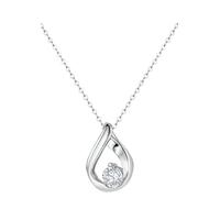Kette mit Anhänger FIRETTI "Schmuck Geschenk Silber 925 Halsschmuck Halskette Ankerkette", silber (silberfarben, kristallweiß), Halsketten, Damen, Silber 925 (Sterlingsilber), L: 45 B: 1mm, mit Zirkon