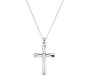 Kette mit Anhänger FIRETTI "Schmuck Geschenk Silber 925 Halsschmuck Halskette Silberkette Kreuz", silber (silberfarben), Halsketten, Damen, Silber 925 (Sterlingsilber), L: 47 B: 1,3mm, B:1,3mm (996620