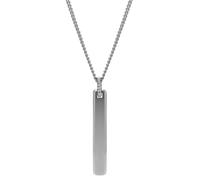 Kette mit Anhänger FOSSIL "Schmuck Geschenk Edelstahl Halskette VINTAGE CASUAL", silber (edelstahlfarben), Halsketten, Damen, Edelstahl, L: 61 B: 2,5mm, B:2,5mm (91006716-0) edelstahlfarben