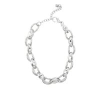 Kette mit Anhänger "Glam Loop", Damen, Gr. onesize, PTFE-Kunststoff, silber (silbern), COLLEZIONE ALESSANDRO, Basic, Halsketten, elegante Gliederkette (38594954-0) silbern