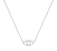 Kette mit Anhänger GLANZSTÜCKE MÜNCHEN "GSM1006", silber, Halsketten, Damen, 40,0cm Basiskette + 5,0cm Verlängerung,mit Zirkonia, Silber 925 (Sterlingsilber), mit Zirkonia (84312748-0) silber