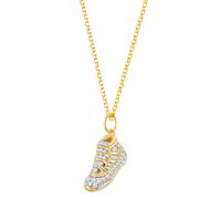 Kette mit Anhänger GLANZSTÜCKE MÜNCHEN "GSM2155", gold (gelbgold), Halsketten, Damen, 45,0cm Basiskette + 5,0cm Verlängerung,mit Zirkonia, Silber 925 (Sterlingsilber), mit Zirkonia (45893246-0) gelbgo