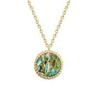 Kette mit Anhänger GLANZSTÜCKE MÜNCHEN "GSM369", gelbgold, Halsketten, Damen, 40,0cm Basiskette + 5,0cm Verlängerung,mit Stein, Silber 925 (Sterlingsilber), aus Sterling Silber (94815008-0) gelbgold