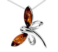 Kette mit Anhänger OSTSEE-SCHMUCK "Ostsee-Schmuck Kette mit Anhänger Gleiter-Schmetterling" Gr. 40, silber, Halsketten, Damen, 40cm, Silber 925 (Sterlingsilber), L: 40 (63124221-40) silber