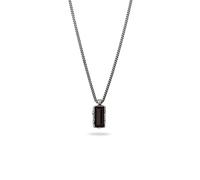 Haze & Glory Anhänger Onyx Schwarz 925 Sterling Silber- Bold Bar 50 Herren