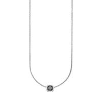 Kette mit Anhänger HECHTER PARIS "Schmuck Geschenk Silber 925 Halsschmuck Halskette mit Anhänger", silber (silberfarben, schwarz), Halsketten, Damen, Silber 925 (Sterlingsilber), L: 45 B: 0,6mm, Kette