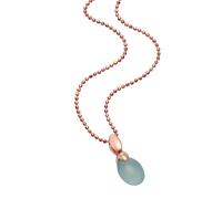 Kette mit Anhänger JAMELLI "925 Silber rosé vergoldet Paraiba Chalcedon", rosa (rot), Halsketten, Damen, 45cm, 2,48, Silber 925 (Sterlingsilber), L: 45 B: 8mm, glänzend, B:8mm (86525156-0) rot