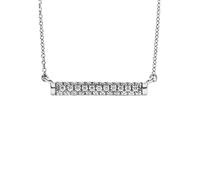 Kette mit Anhänger JOBO "Ankerkette", silber (silber 925), Halsketten, Damen, Silber 925 (Sterlingsilber), L: 45, 925 Silber mit Zirkonia 45 cm (30441528-0) silber 925