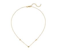Kette mit Anhänger JOBO "Glaube Liebe Hoffnung", gold (goldfarben), Halsketten, Damen, Silber 925 (Sterlingsilber), L: 43, 925 Silber vergoldet 43 cm (78631650-0) goldfarben