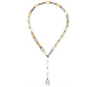 Kette mit Anhänger JOBO, gold (goldfarben), Halsketten, Damen, Edelstahl, L: 47, Y-Collier Edelstahl goldfarben beschichtet 48 cm (55152750-0) goldfarben