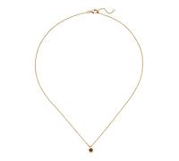 Kette mit Anhänger JOBO "Goldkette 45 cm", braun, Halsketten, Damen, Gelbgold 585, L: 45, 585 Gold mit Rauchquarz (66819609-0) braun