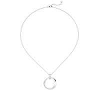 Kette mit Anhänger JOBO "Kreis mit 10 Zirkonia", silber 925, Halsketten, Damen, Silber 925 (Sterlingsilber), L: 45, 925 Silber eismatt 45 cm (37410655-0) silber 925