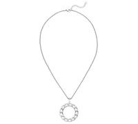 Kette mit Anhänger JOBO "Kreis Ring 32 mm", edelstahlfarben, Halsketten, Damen, Edelstahl, L: 46, Edelstahl 46 cm (22743469-0) edelstahlfarben