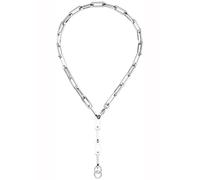 Kette mit Anhänger JOBO, silber (edelstahlfarben), Halsketten, Damen, Edelstahl, L: 55, Y-Collier Edelstahl 55 cm (25722324-0) edelstahlfarben