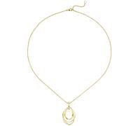 Kette mit Anhänger JOBO "Tropfen mit 5 Zirkonia", goldfarben, Halsketten, Damen, Silber 925 (Sterlingsilber), L: 45, 925 Silber vergoldet 45 cm (40654959-0) goldfarben