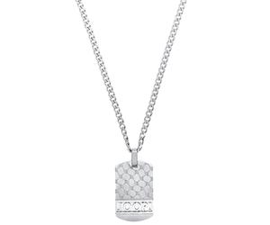 Kette mit Anhänger JOOP "2033967", silber (edelstahlfarben), Halsketten, Herren, Edelstahl, L: 60 B: 3,5mm, Dog-Tag-Kette, B:3,5mm (13445053-0) edelstahlfarben