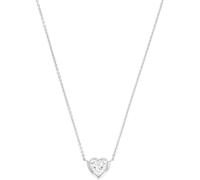 Kette mit Anhänger JOOP "Herz", silber (silberfarben, kristallweiß), Halsketten, Damen, Silber 925 (Sterlingsilber), L: 45 B: 1,4mm, mit Zirkonia (synth.), B:1,4mm (56935430-0) silberfarben, kristallw