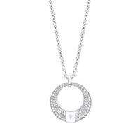 Kette mit Anhänger JOOP "Kornblume", bunt (silberfarben, weiß), Halsketten, Damen, Silber 925 (Sterlingsilber), L: 75, mit Zirkonia (synth.) (16223754-0) silberfarben, weiß